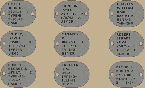 Usmc dog shop tag format